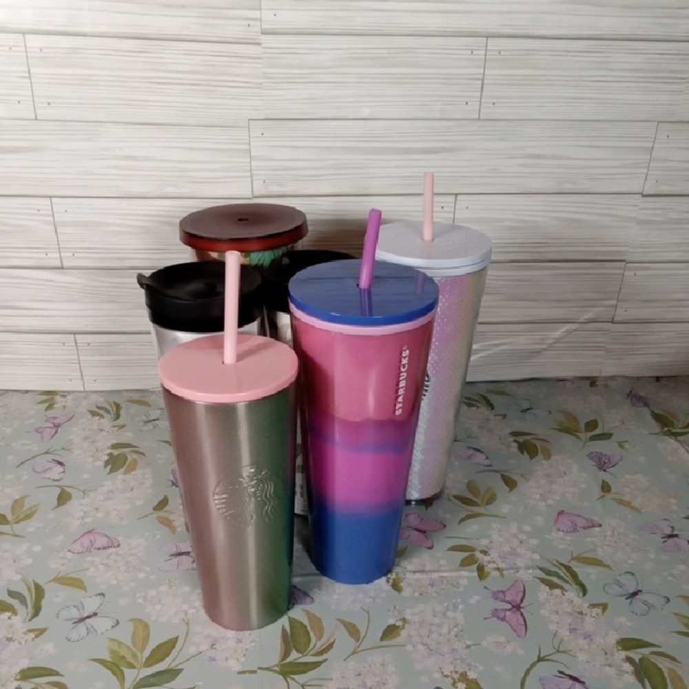 Starbucks Pink and Blue Tumbler Collection Bundle Of 6
